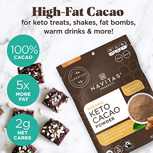Navitas Organics Keto Cacao Powder, 8 oz. Bag, 15 Servings — Org...