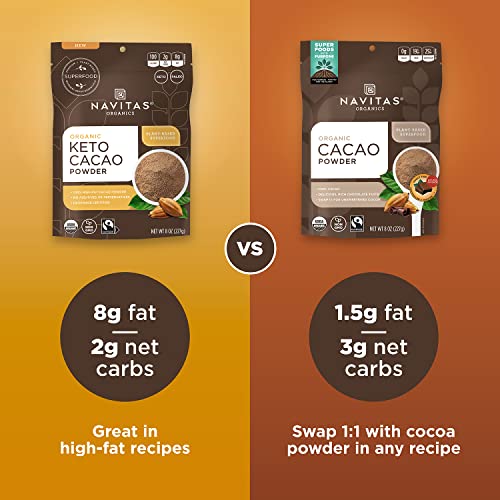 Navitas Organics Keto Cacao Powder, 8 oz. Bag, 15 Servings — Org...