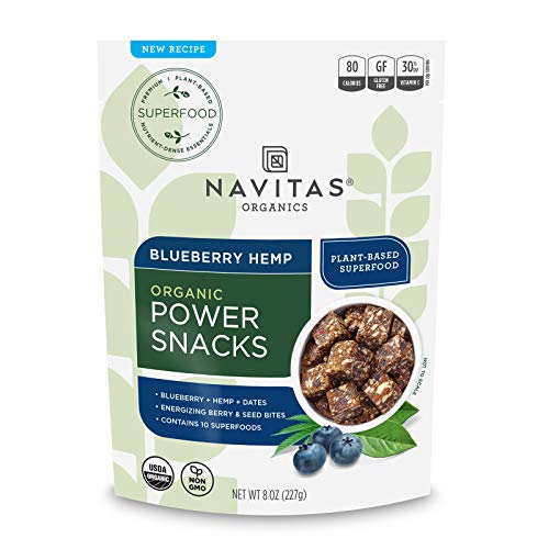 Navitas Organics Superfood Power Snacks, Blueberry Hemp, 8Oz. Ba