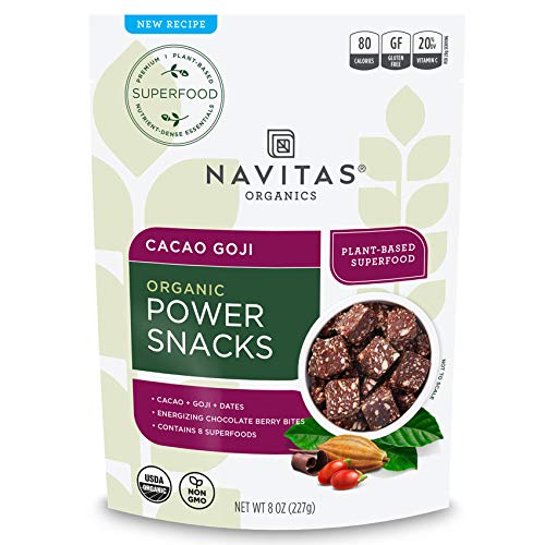 Navitas Organics Superfood Power Snacks, Cacao Goji, 8Oz. Bag —