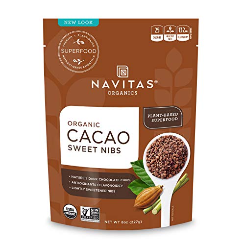 Navitas Organics Sweetened Cacao Nibs, 8Oz. Bag - Organic, Non-G