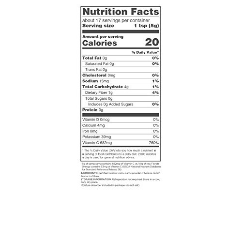 Navitas Organics Camu Camu Powder, 3 Oz. Bag, 17 Servings — Orga