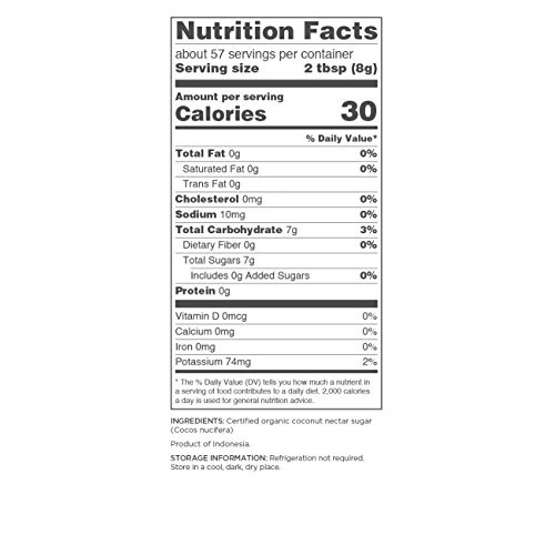 Navitas Organics Coconut Palm Sugar, 16 Oz. Bag — Organic, Non-G