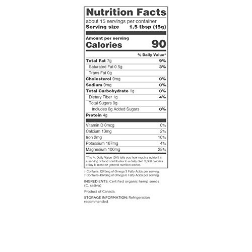 Navitas Organics Hemp Seeds, 8Oz Bag,15 Servings — Organic, Non-