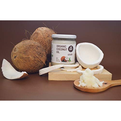 Nbf Organic Coconut Oil, Extra Virgin, Non-Gmo, Cold Pressed, Un