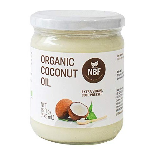 Nbf Organic Coconut Oil, Extra Virgin, Non-Gmo, Cold Pressed, Un