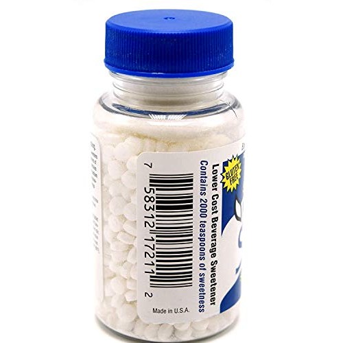 Necta Sweet Saccharin Tablets, 1/2 Grain, 1000 Tablet Bottle Pa