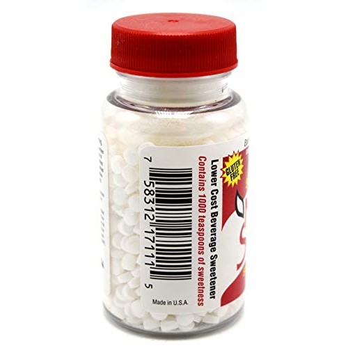 Necta Sweet Saccharin Tablets, 1/4 Grain, 1000 Tablet Bottle Pa