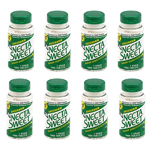 Necta Sweet Saccharin Tablets, 1 Grain, 1000 Tablet Bottle Pack
