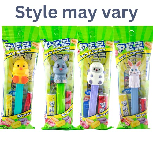 2023 PEZ Dispensers with Assorted Flavors Refill Rolls, Easter B...