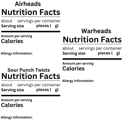 Candy Filled Tin Easter Eggs, Warheads, Airheads, and Sour Punch...
