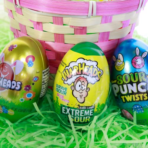 Candy Filled Tin Easter Eggs, Warheads, Airheads, and Sour Punch...