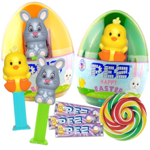 Mini Pez Dispensers in Easter Eggs, Individually Wrapped Sugar C...