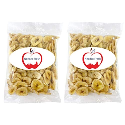Needzo Fresh Dried Banana Chips, Packaged Healthy Snacks For Adu
