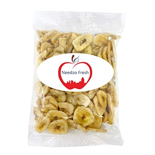 Needzo Fresh Dried Banana Chips, Packaged Healthy Snacks For Adu