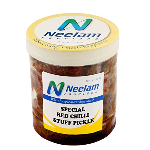 Neelam Foodland Mumbai Red Stuff Chilly Pickle, Handmade Spicy