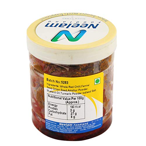 Neelam Foodland Mumbai Red Stuff Chilly Pickle, Handmade Spicy
