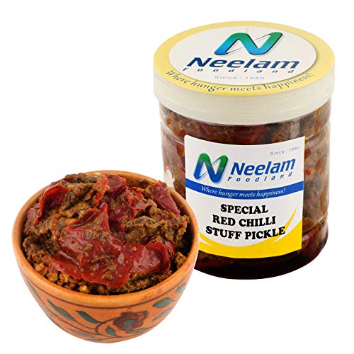 Neelam Foodland Mumbai Red Stuff Chilly Pickle, Handmade Spicy