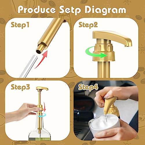 Neosoge Coffee Syrup Pump Dispenser, 4 Packs of Syrup Pump for 7...
