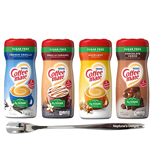 Coffee Mate Sugar Free Powdered Creamer 4 Flavor Variety, French
