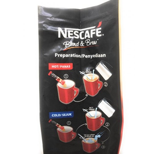  4-PACK Nescafe 3-in-1 Original Blend and Brew Premix Instant  Coffee (112 Sticks) : Grocery & Gourmet Food
