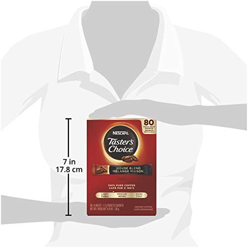 Nescafe Instant Coffee Packets, Tasters Choice Light Roast, 1.7