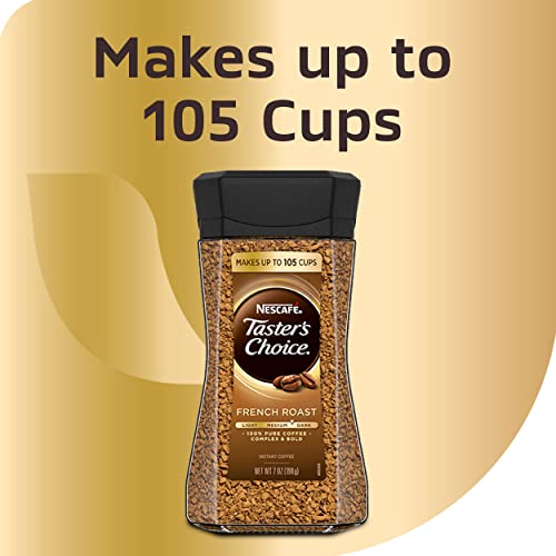 Nescafe Tasters Choice Instant Coffee, French Roast, 7 Ounce