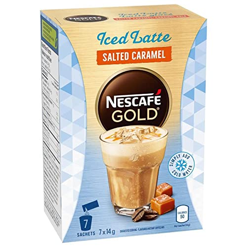 Nescafe Iced Latte, Salted Caramel, Instant Coffee Sachets, 7ct ... Nescafe Iced Latte, Salted Caramel, Instant Coffee Sachets, 7ct ...