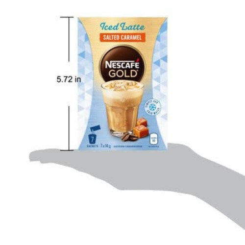 Nescafe Iced Latte, Salted Caramel, Instant Coffee Sachets, 7ct ... Nescafe Iced Latte, Salted Caramel, Instant Coffee Sachets, 7ct ...