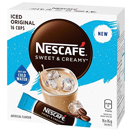 Nescafe Sweet & Creamy Iced Coffee, Instant Coffee Sachets, 16x1...