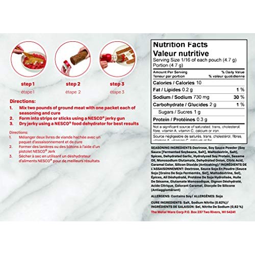 Nesco Bjt-6, Jerky Spice Works, Teriyaki Flavor, 6 Count