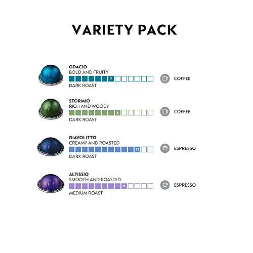 Nespresso Capsules Vertuoline , Intense Variety Pack, Dark Roast