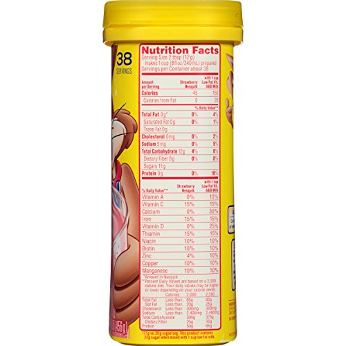 Nesquick Flavored Powder - Strawberry, 16 Ounce