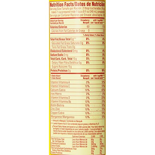 Nesquick Flavored Powder - Strawberry, 16 Ounce