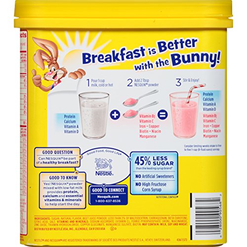 Nesquick Flavored Powder - Strawberry, 16 Ounce