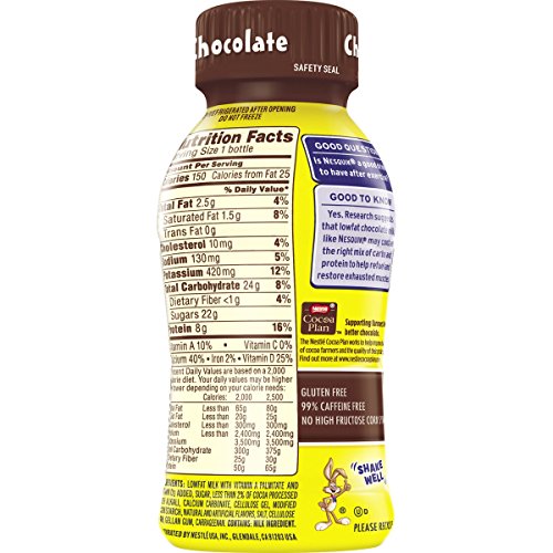 Nestle Nesquik Ready-To-Drink Flavored Milk, 100-Calorie Low Fat Nestle Nesquik Ready-To-Drink Flavored Milk, 100-Calorie Low Fat