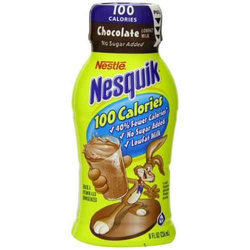 Nestle Nesquik Ready-To-Drink Flavored Milk, 100-Calorie Low Fat Nestle Nesquik Ready-To-Drink Flavored Milk, 100-Calorie Low Fat