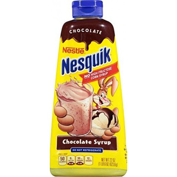 Nesquik Chocolate And Strawberry Syrup, 22Oz Pack Of 2 Bottles