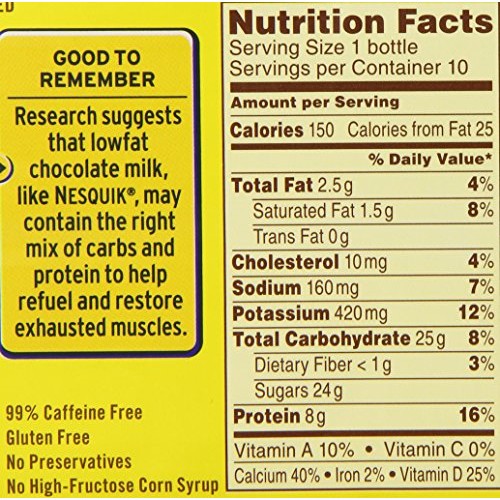 Nesquik Ready To Drink Milk, Chocolate, 8 Ounce., 10 Count