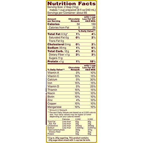 Nestle Nesquik Chocolate-Flavored Powder 2.61 lb. - Flavor of ...