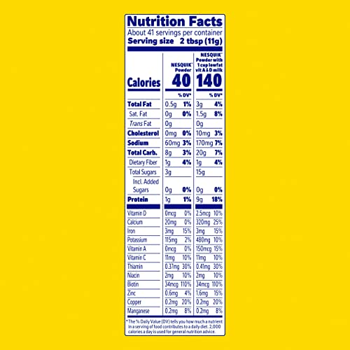 NESTLE NESQUIK No Sugar Added Chocolate Flavored Powder 16 oz. C...