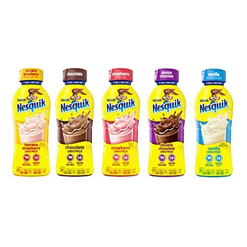 Nestle Nesquik Variety Pack, 5 Flavors, 14 Oz Plastic Bottles, P