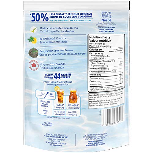 Nestea Lemon Iced Tea Mix, 715G Pouch Imported From Canada