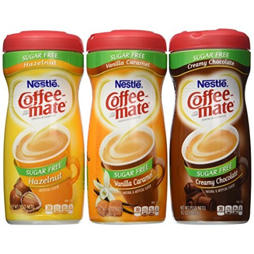 Coffee-Mate Sugar-Free 3 Flavor Bundle - Vanilla Caramel, Creamy