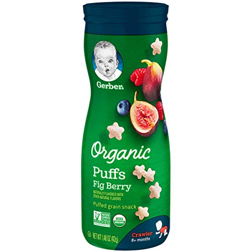 Gerber Organic Puffs, Fig Berry, 1.48 Oz