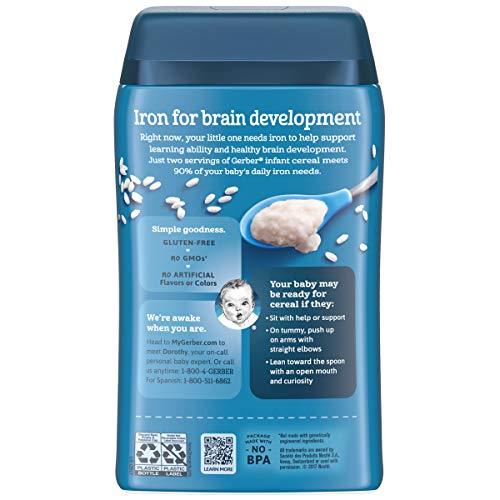 Gerber Single-Grain Rice Baby Cereal, 8 Oz Pack Of 6