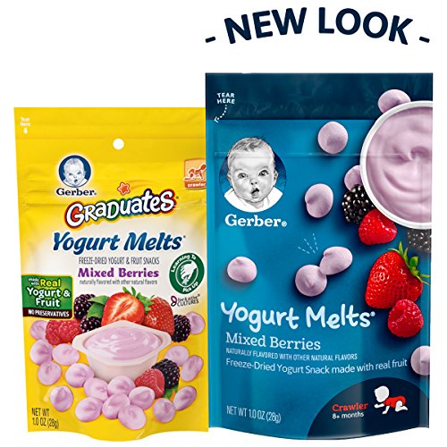 Gerber Yogurt Melts Freeze-Dried Yogurt Snack, Mixed Berries 1 O