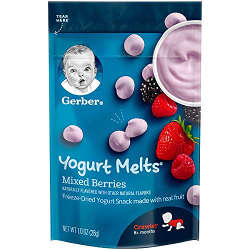 Gerber Yogurt Melts Freeze-Dried Yogurt Snack, Mixed Berries 1 O
