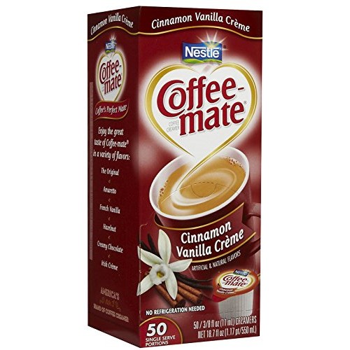 Coffee-Mate Liquid Creamer Singles - Cinnamon Vanilla Creme - 50 Ct