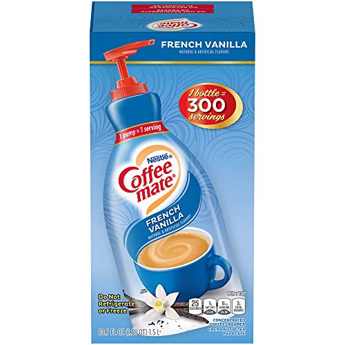 Nestle Coffee Mate Coffee Creamer, French Vanilla, Liquid Pump B